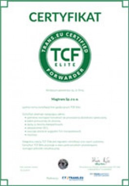 Certyfikat TFC Elite - MAGTRANS