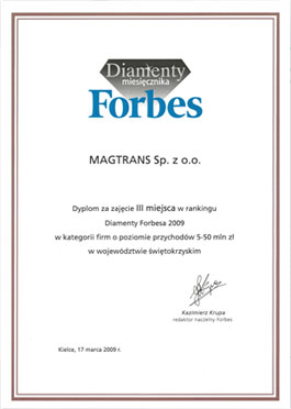 MAGTRANS - Forbes Diamonds